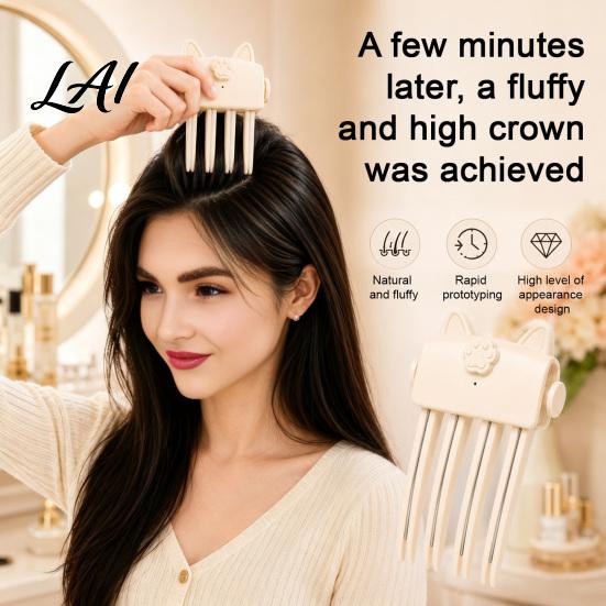 Hair Styling Accessories 2Pcs Heated Volume Clip for Roots Rechargeable Volumizing Tool Fine Salon Quality Flat Hair Cordless Root Lifter Comb with