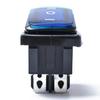 Set of 2 On Off On Rocker Switch DPDT 6 Pin 3 Position 16A 250V AC with Blue LED for Car and Marine Electrical Use