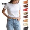 Solid Color Belts for Coats Leopard Print Waist Belt, Women Faux Leather Belt with Pin Adjustable Silver Buckle Buckle, Stylish Jeans Shirts