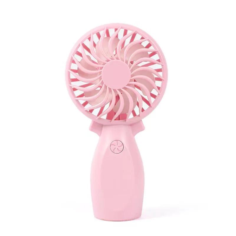Summer Handheld Mini Fan, Children's Cute Cartoon Watch, Small Fan, USB Charging, Portable Fan, Three Speed with Light Gift