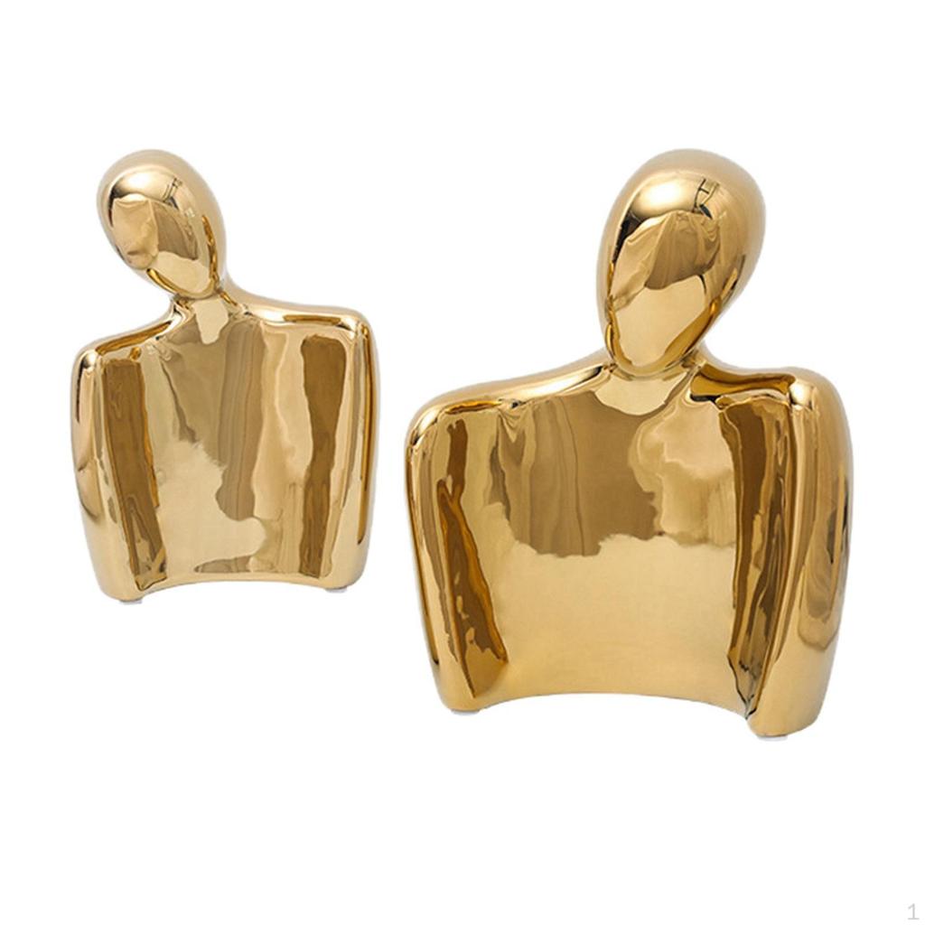 Abstract Character Ornament, Couples Sculptures Affectionate Embrace Statue for TV Stand