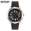 Sanda Meilleure Vente 1088 Montre pour Adolescent: Personnalisé, Cadran Rotatif 3D, Tendance, Quartz Étanche.