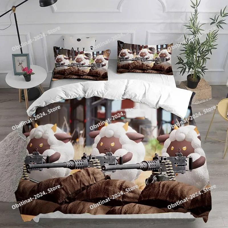 Nieuw Spel Palworld Beddengoed Set Beddengoed Set Beddengoed Dekbedovertrek Laken Kussensloop Bed Zacht Dekbedovertrek Volledig Queen King Maat
