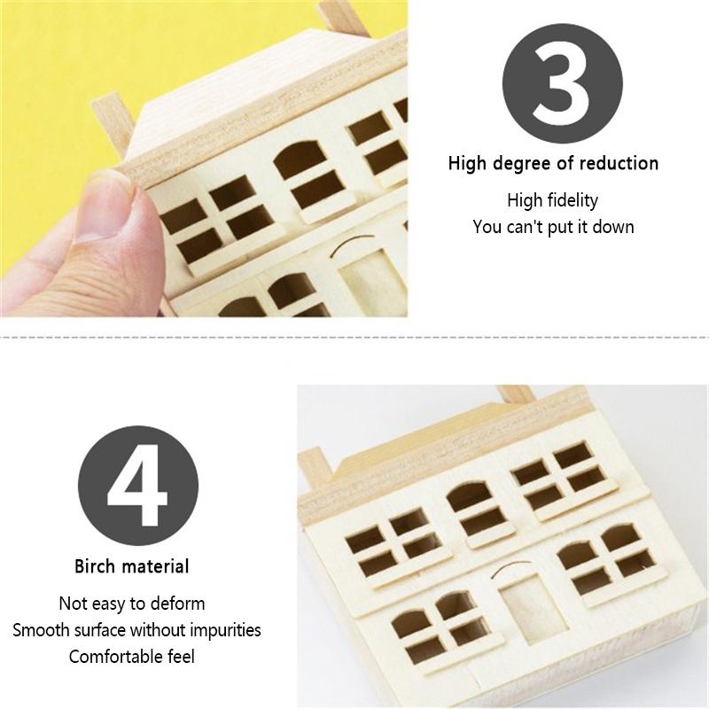 1:12 Dollhouse Miniature Cute Villa Small House Model Decor Toy Play House Toy