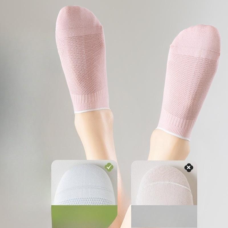 Women's Spring and Summer Pure Cotton Socks, Women's Thin All-cotton Mesh Socks, Loose Summer Short Socks, Invisible Socks