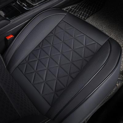 Schwarzer vorderer Autositzbezug PU-Leder-Autositzkissen Wasserdichter Sitzschutz Universal-Autostuhl-Pad-Matte Auto