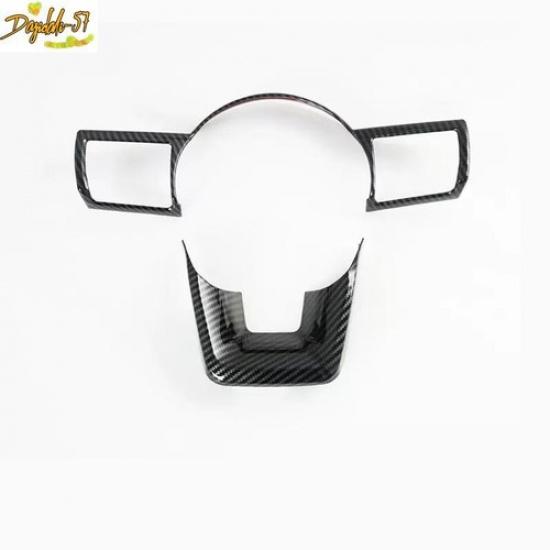 2pcs ABS Carbon Fiber Steering Wheel Trim Fit For Nissan Rogue -