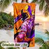 Chainsaw Man Beach Towel, Personalized Custom Name Text, Quick Dry Large Absorbent Towel For Beach Pool