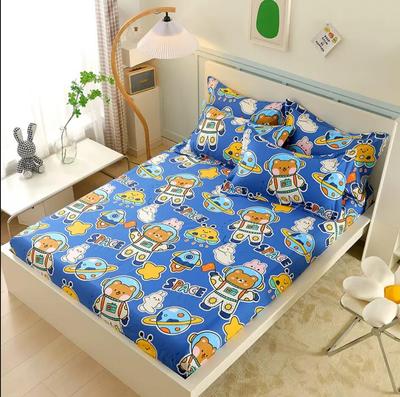 Cartoon 100% Baumwolle Bett Spannbettlaken mit Gummizug + 2pc Kissenbezüge Matratzenbezug Einzel Doppel Queen King Bett Kinder Schlafzimmer B83D