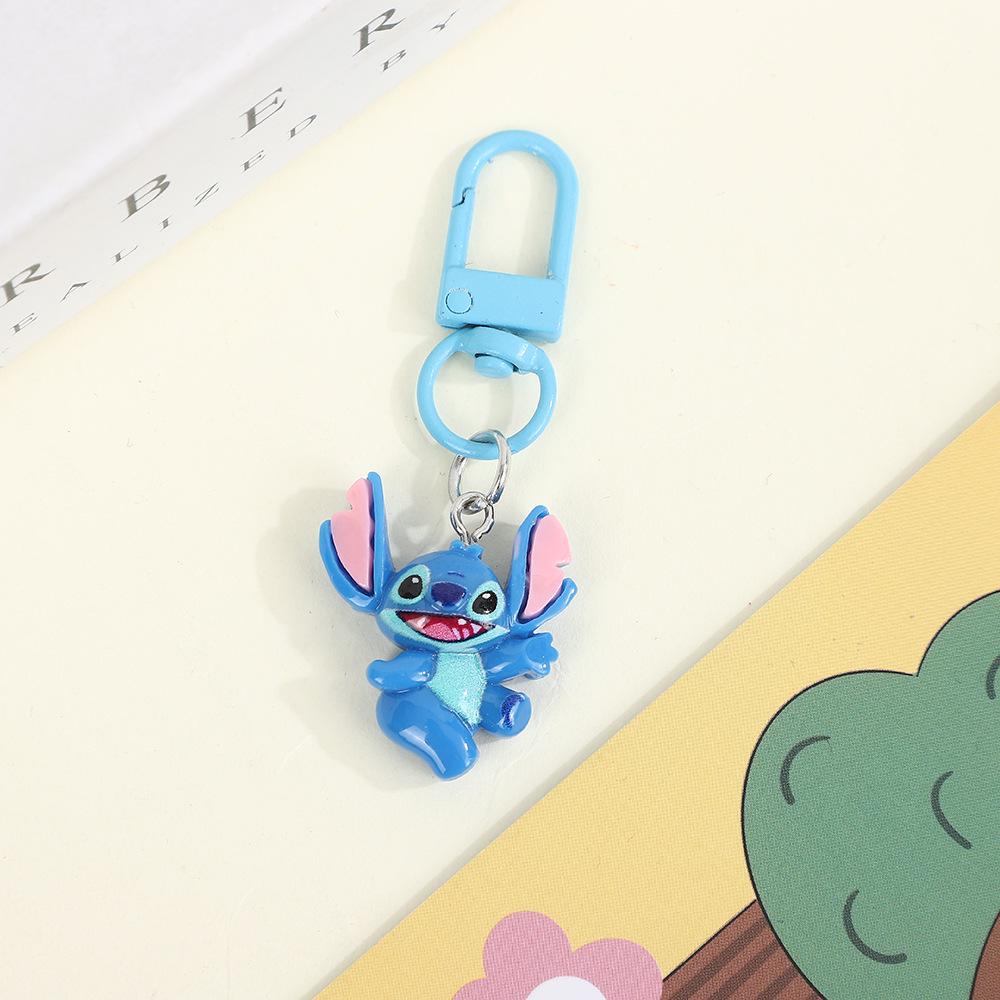 Resin Stitch Keychain Pendant: Cute Cartoon Accessory for Girls' Bags, Backpacks, Gifts for Couples & Friends