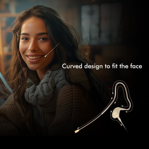 KIMAFUN Headset/Headworn Microphone, Single Earset Earhook Over-Ear Hanging Condenser Microphone, Compatible with Sennheiser Wireless System Bodypack