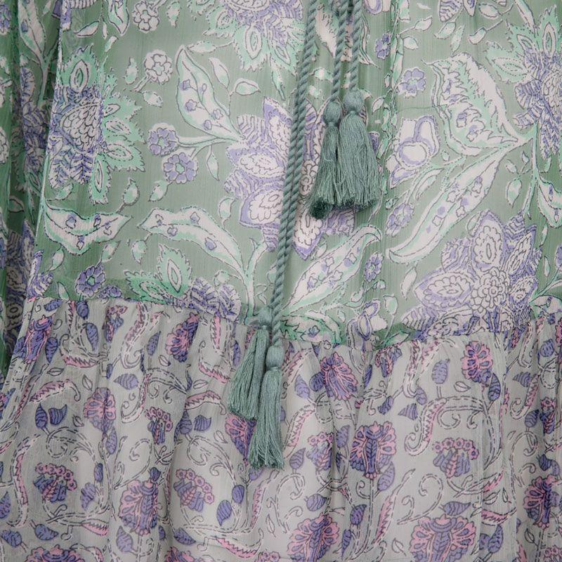 Haut manches longues loah transparent à fleurs Femme ANTIK BATIK