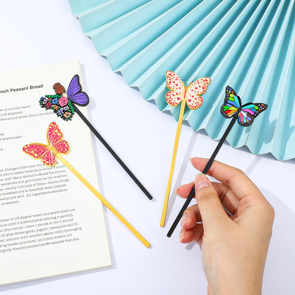 Aesthetic Book Page Clip Butterfly Metal Bookmark Student Reading Book Accessories School Stationery Decorating Books Gifts