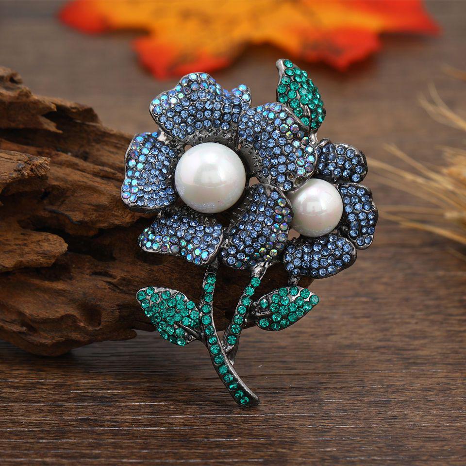 

Брошь «Подсолнух» из барочного жемчуга – Большая бриллиантовая булавка для мужских и женских костюмов