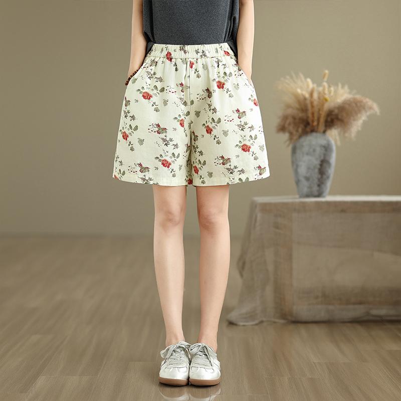 DIMANAF Plus Size Summer Harem Women 2025 Floral Jeans Casual High Waist Elastic Basic Loose Pants