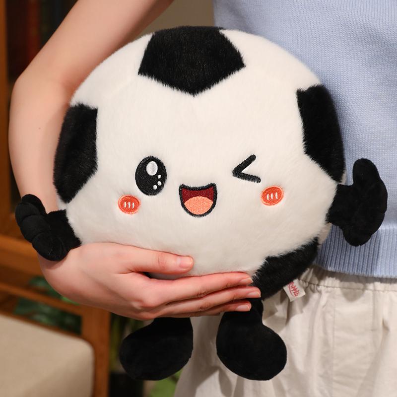 New Football Plush Thumbs Up Funny Round Ball Doll Bag Decro Hang Pendent High Quality Gifts