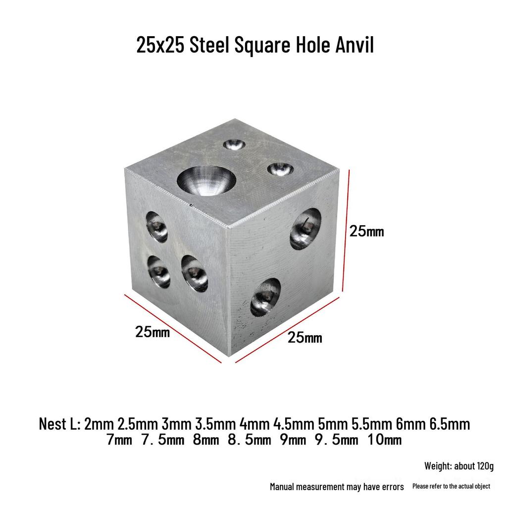 Stahl-Quadrat-Stanzwerkzeug zum Herstellen von Gold- und Silberringen sowie Glocken - DIY Sechsseitiger Eisenbohrsocket-Formblock