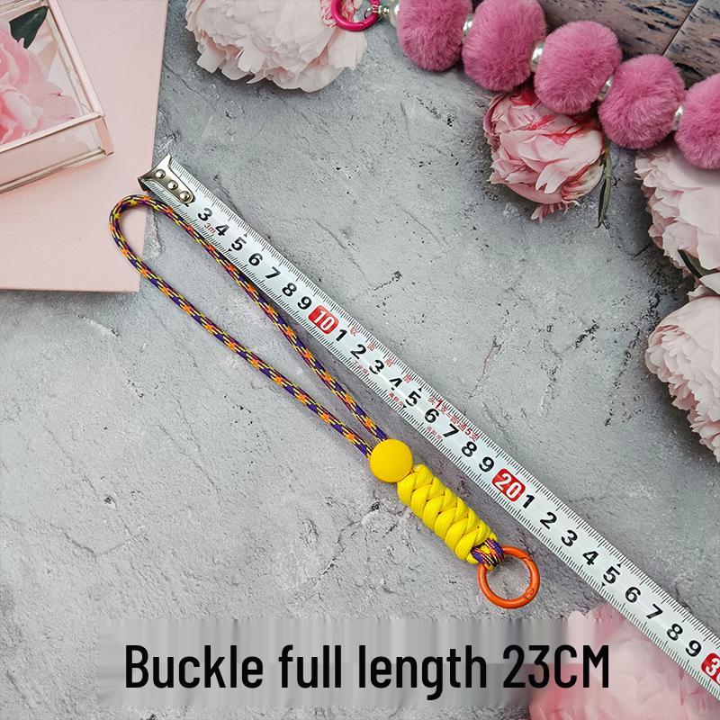 Colorblock Knotted Phone Lanyard: Creative Short Woven, Detachable, Anti-Lost Keychain Strap for Phone Cases