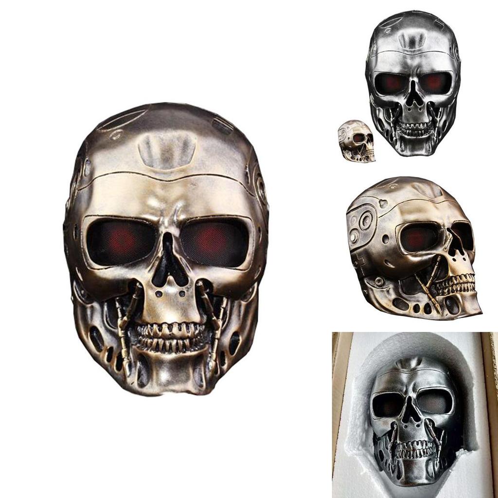 Halloween Terminator Mask Full Face Resin Costume Mask For Parties And Role Play