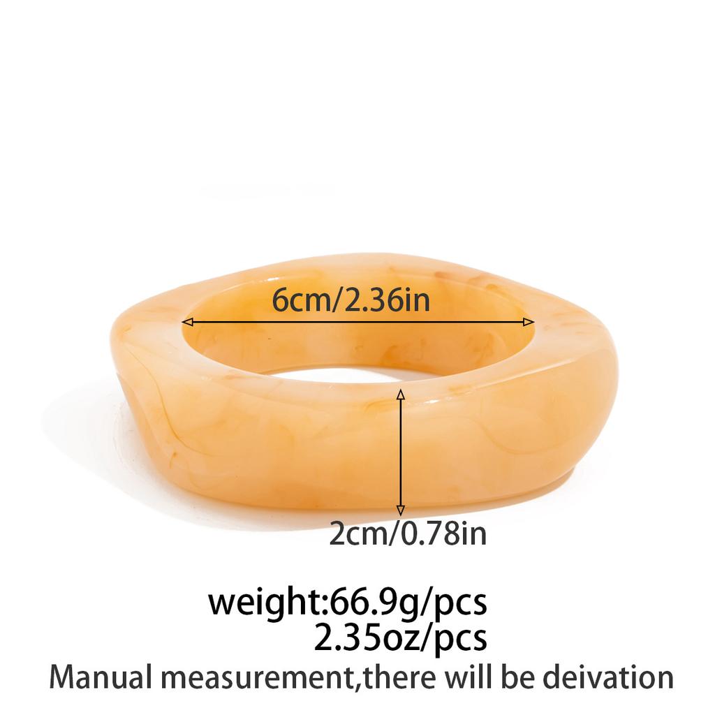 Y2K Boho Transparent Resin Acrylic Bangles for Women 2025 New Fashion Geometric Irregular Bracelet Aesthetic Jewelry