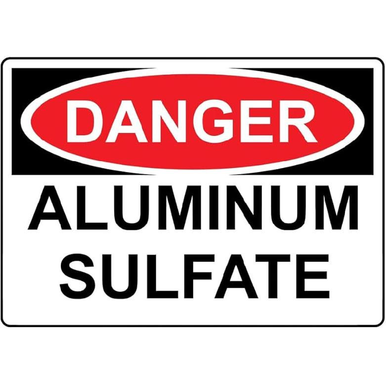 OSHA DANGER Aluminum Sulfate Sign OSHA Safety Signs Design 256 Attention-Grabbing Safety Warning Caution Metal Tin Sign (8x12 inches) 8x12 inches