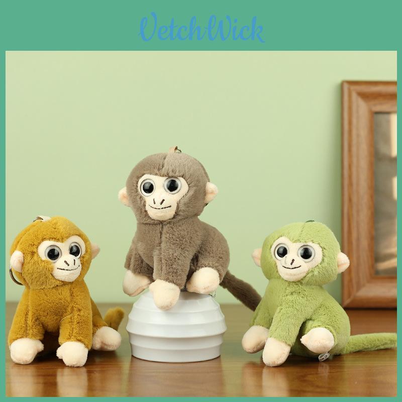 Cute Golden Snub-nosed Monkey Plush Toy Soft Short Plush Stuffed Monkey With Long Tail For Kids Bag Decoration And Gift