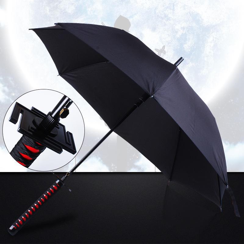 Anime Samurai Schwert Schirm - Kreativer Sonnenschirm mit langem Griff