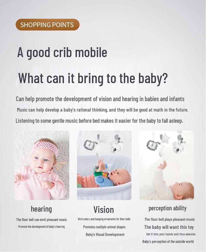 Aipinqi Rotating Animal Music Box Mobile for Baby Crib