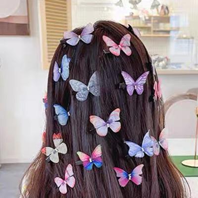 5ks Girl Butterflies Dekor Sponky do vlasů Oboustranné 3D Motýlí Design Sponky do vlasů Protiskluzový design Sponky do vlasů Nástroj pro úpravu vlasů