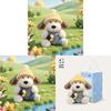 Peluche Con Tessuto a Pelo Lungo Forma di Cane Carino Per Bambini e Regalo