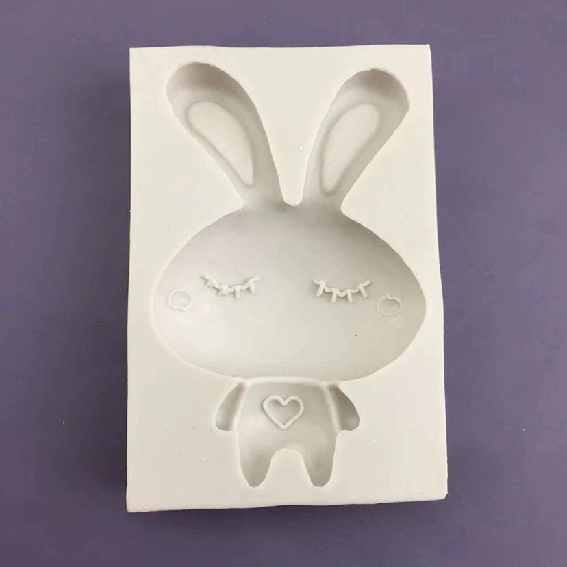 1 Pcs Bunny Shape Silicone Cake Mold Kitchen Baking For Chocolate Pastry Candy Soap Fondant