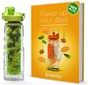 Infuse Fruit Infuser Water Bottle (Green), 750ml, BPA-Free, Includes Cooler Bag, Leak-Proof Lock, Perfect for Sports and Outdoor Activities, Detox