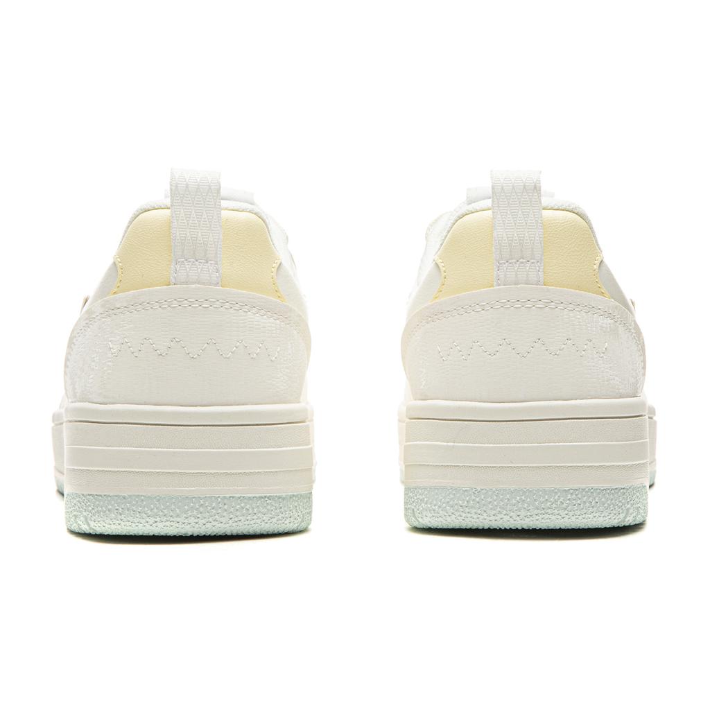 Li Ning Tianji Soft Low top Skateboard Shoes Women's White Yellow AGCW068-2