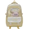 New College Transparent Small Fresh Contrasting Color Schoolbag, Primary and Secondary School Students Multi-compartment Lightweight Backpack