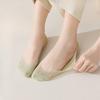 Mesh Ice Silk Women's Boat Socks, Thin, Invisible, Non-dropping Heel, Solid-color Cotton-soled Short Sock, Anti-slip and Breathable Socks