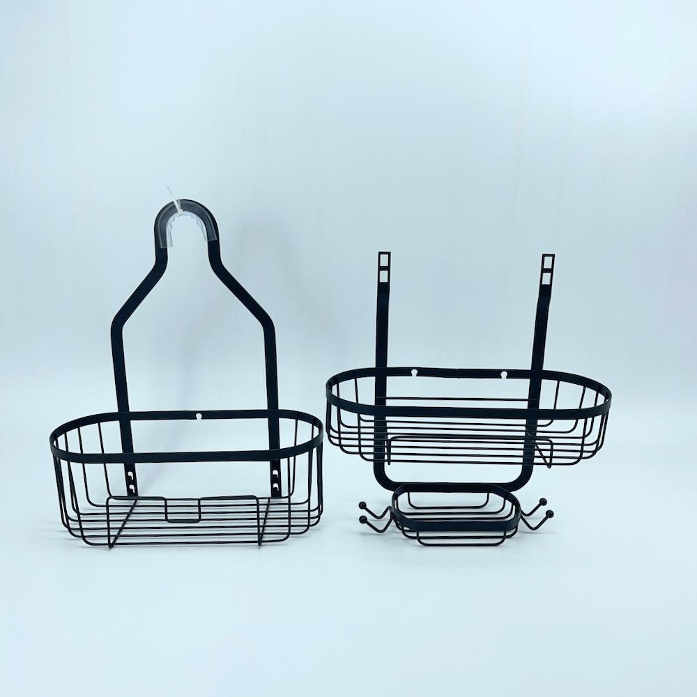 1pc 3 Layers Bath Supplies&shower Head Wall Mounted Storage Rack, Equipped with Suction Cups and hooks,Shower Organizer Rack for Home&dormitory.