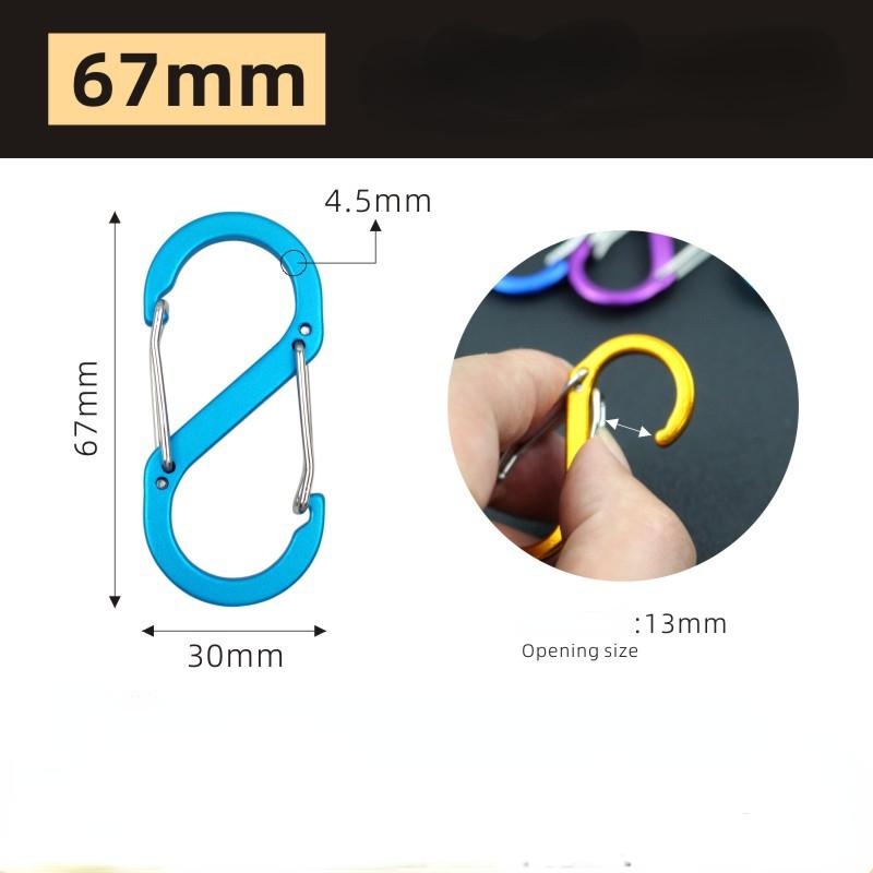 

Пряжка S-типа для альпинизма, рюкзак с 8-значной пряжкой, быстроподвесной рюкзак из алюминиевого сплава, многофункциональный крючок с пряжкой для кемпинга, кемпинга, EDC M