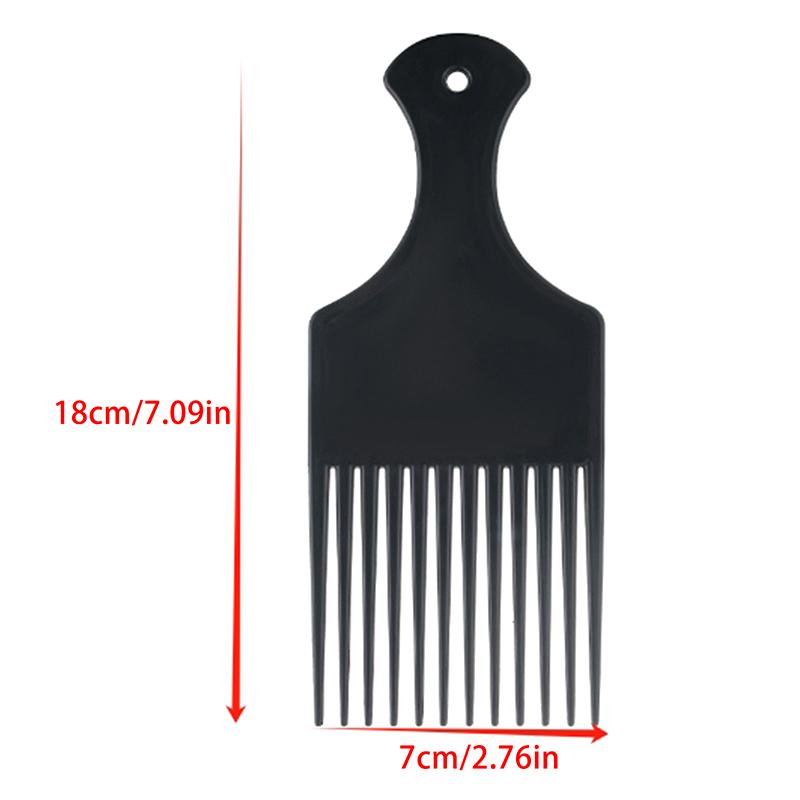 Wide Teeth Brush Pick Comb Fork Hairbrush Insert Hair Pick Comb Plastic Gear Comb For Curly Afro Hair Styling Tools