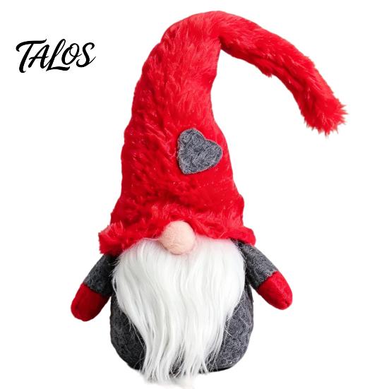 Holiday Gift Ornaments Christmas Faceless Doll Ornament, Plush Gnome Decoration for Home, Xmas Polyester Hanging Decor Figurine with Heart Cap,