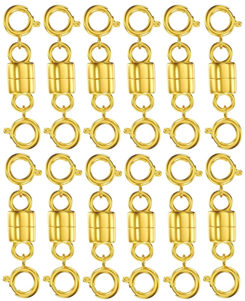 10Pcs/Set Magnetic Necklace Clasps and Closures Beads Chain Extender For Bracelet Safety Magnetic Locking Jewelry Making