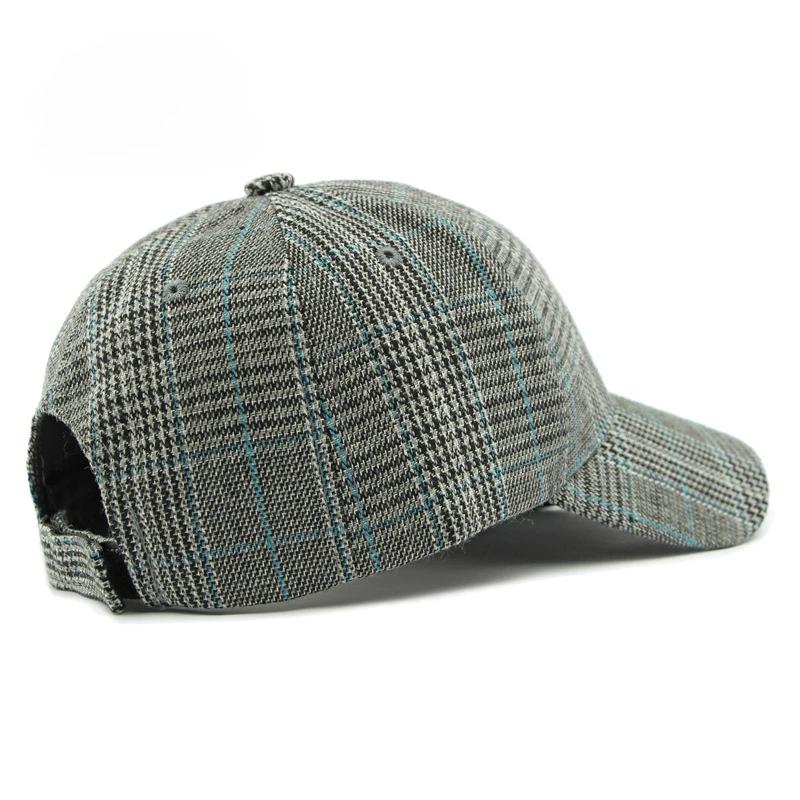 Hat Men's Spring Summer Outdoor Sunscreen Visor Classic Checkered Baseball Cap Hard Top Women's Cap Sun Cap