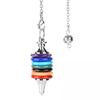 Spherical Pendulum 7 Chakras 7 Stones Lapis Amethyst Etc ..