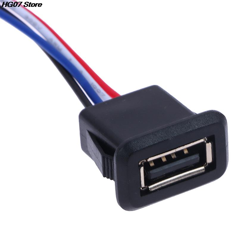 1PC  2 Pin 4 Pin USB 2.0 Female Power Jack 2P 4P USB 2.0 Charging Port Connector Data Interface with Cable USB Charger Socket
