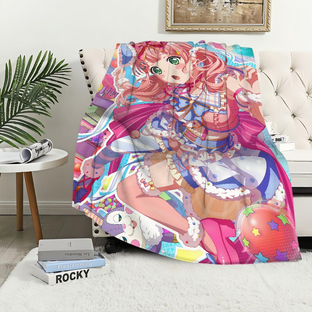b-BanG Dream Girls Band Party Uehara himari Flannel warm soft plush blanket sofa living room hogar bedroom travel gift home