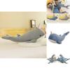Cute Whale Plush Toy Pillow For Girls Soft And Cozy Stuffed Animal Doll For Bedtime Leg Support Grey