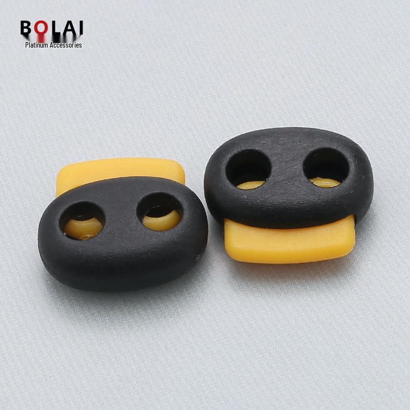 Fibbia a Molla Antiscivolo Colorata in Plastica a Doppio Foro per Lacci da Scarpe in Nylon e Zaini