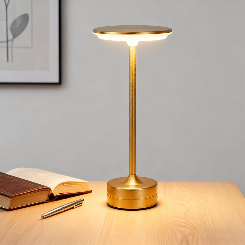 USB Rechargeable Touch Sensor LED Table Lamp,Portable Wireless Night Light for Bedroom,Reading Lamp w/Stepless Dimming for Bar