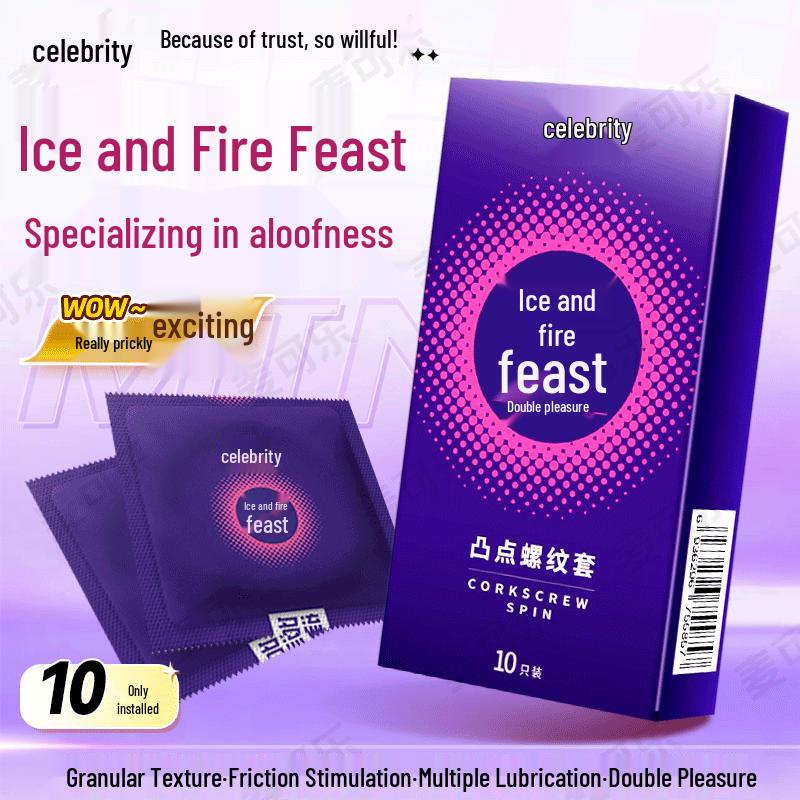 Celebrity Ultra-Thin Time-Delay Ribbed & Dotted Condoms - 10 Pack