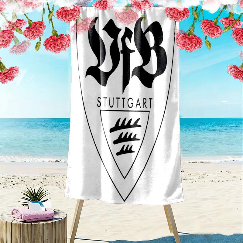 Stuttgart Legend Print Beach Towel, Large Soft Quick Dry Towel for Beach Camping Swimming