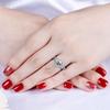Women's Vintage-Style Platinum Ring with D Color Moissanite Diamond - Perfect for Proposals or Engagements.
